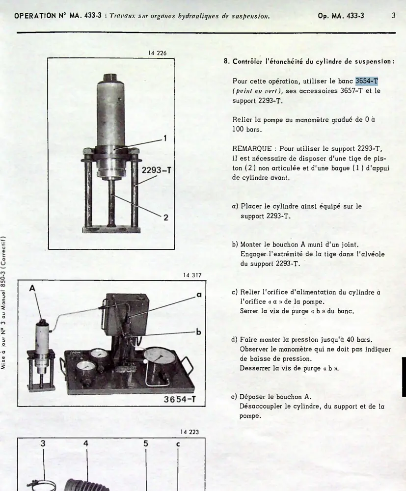 Manometerset Original Citroën 3657-T für Druckregler-Prüfbank 3654-T